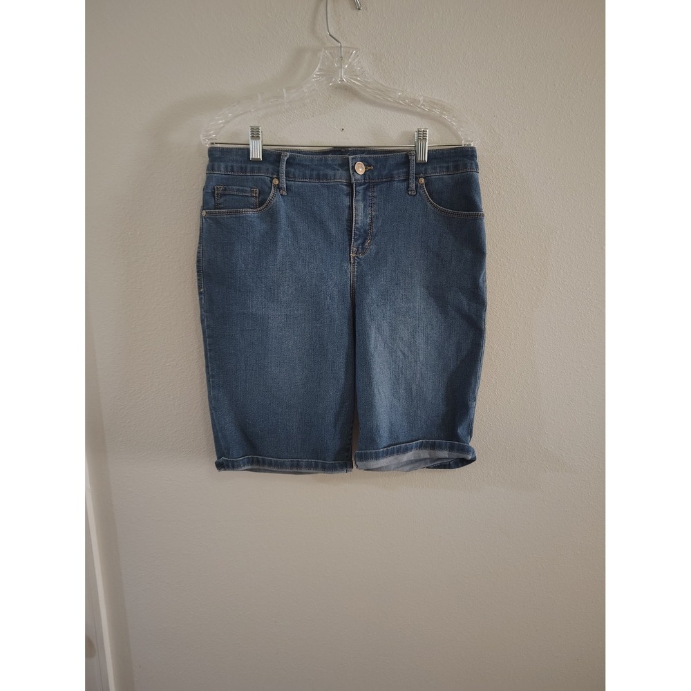Gloria Vanderbilt All-Around Slimming Effect Denim Shorts Blue Womens Size 8